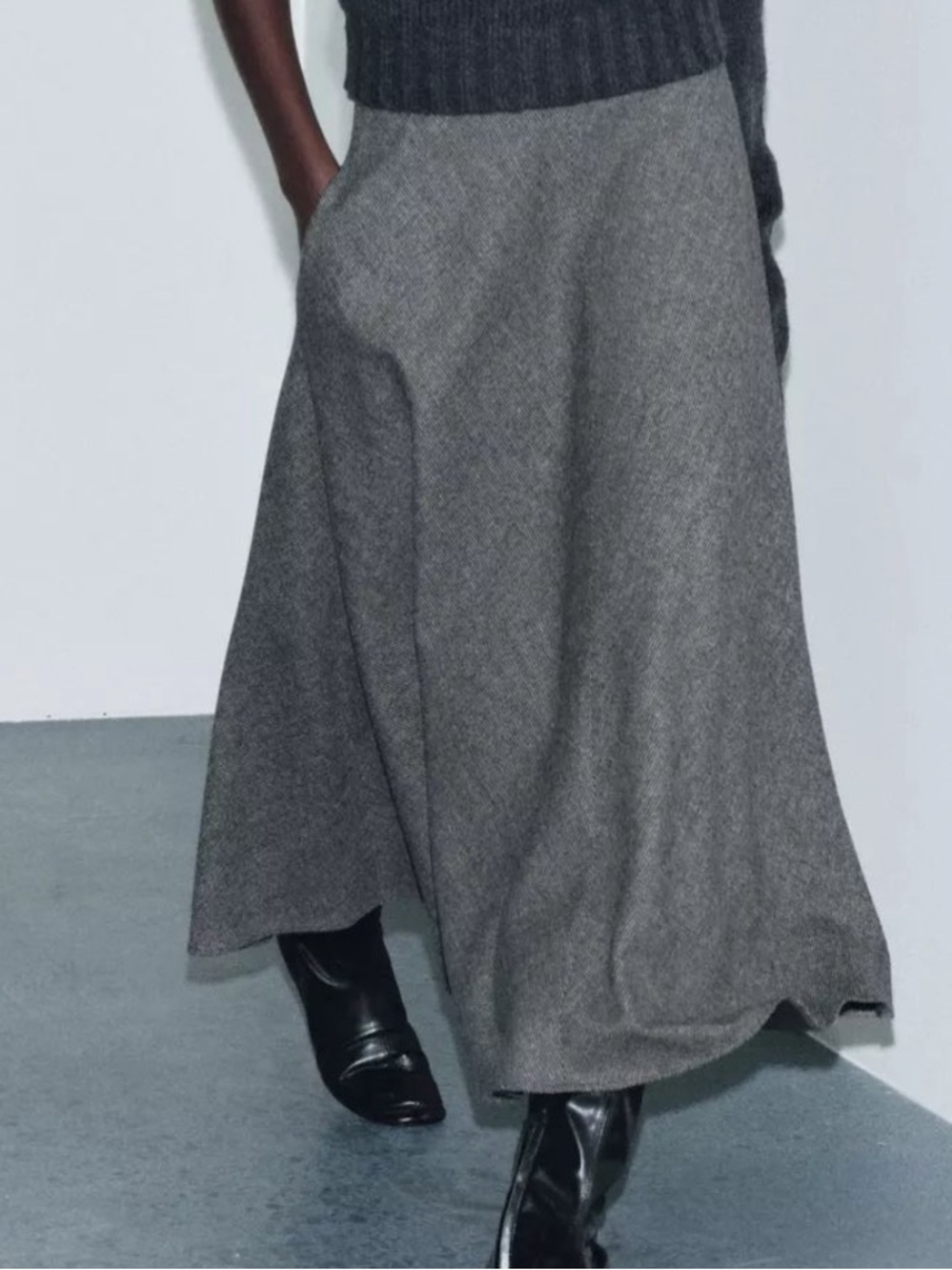 Zara Midi Maxi Knit Skirt